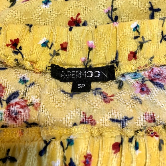Papermoon SP Yellow Off the Shoulder Top Small Petite copy - Picture 7 of 14
